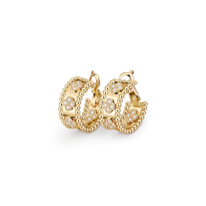 Perlée clovers hoop earrings