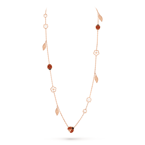 Lucky Spring long necklace, 15 motifs