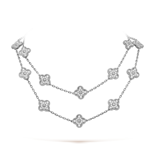 Vintage Alhambra long necklace, 20 motifs - Image 2