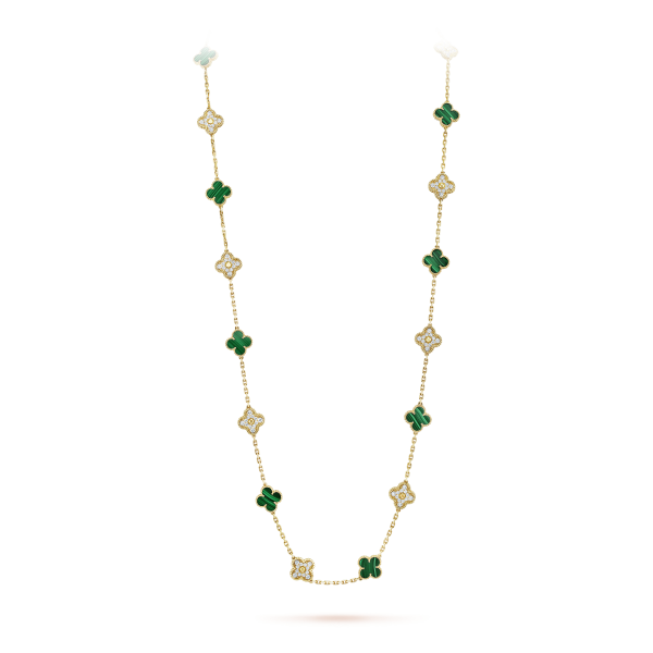 Vintage Alhambra long necklace, 20 motifs