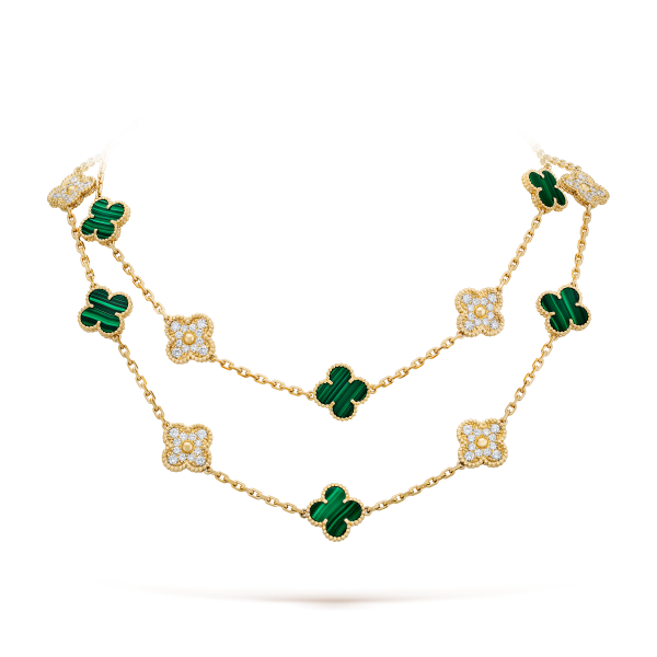 Vintage Alhambra long necklace, 20 motifs - Image 2