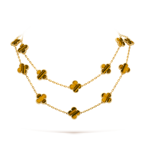 Vintage Alhambra long necklace, 20 motifs - Image 2