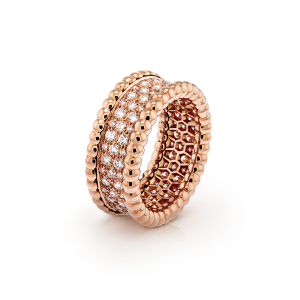 Perlée diamonds ring, 3 rows