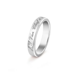 Toujours Signature Etoiles wedding band, 4 mm